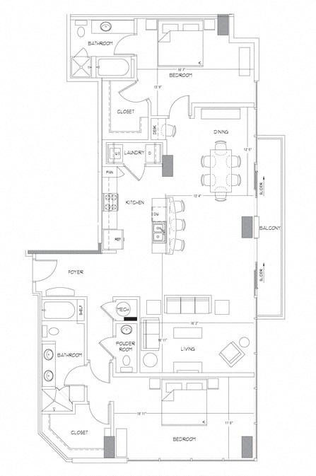 Floorplan at Glass House by Windsor